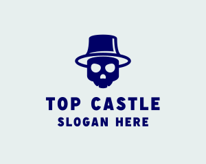 Top Hat Skull logo design