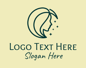 Teen - Beauty Moon Face logo design