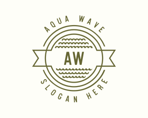 Wavy Badge Shop logo design