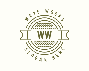 Wavy Badge Shop logo design