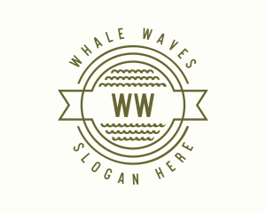 Wavy Badge Shop logo design