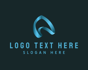 Ribbon - Tech Agency Letter A logo design