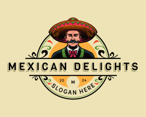 Mexican Sombrero Hat logo design