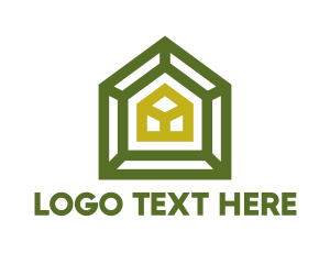 Shelter - Green Frame House logo design