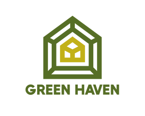 Green Frame House logo design