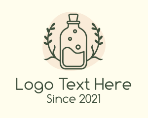 Laurel - Herbal Leaf Kombucha Bottle logo design