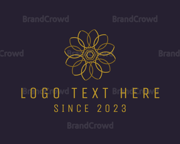 Modern Geometric Flower Logo