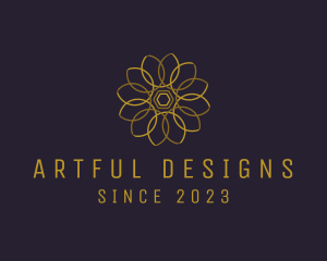 Modern Geometric Flower  logo design