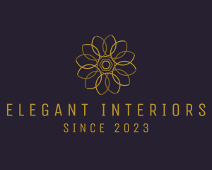 Modern Geometric Flower  logo design