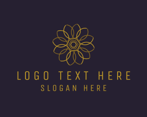 Modern Geometric Flower  Logo