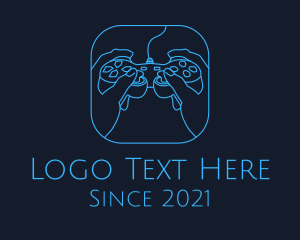 Game Streaming - Outline Minimalist Controller logo design