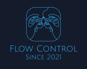 Outline Minimalist Controller logo design