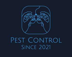 Outline Minimalist Controller logo design