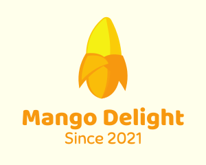 Peeled Mango Fruit logo design