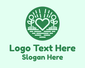 Arborist - Love Heart Garden logo design