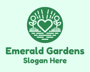 Love Heart Garden logo design