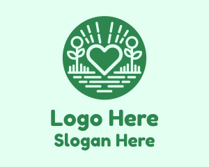 Arborist - Love Heart Garden logo design