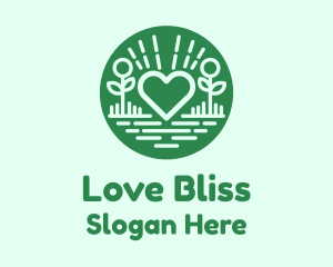 Love - Love Heart Garden logo design