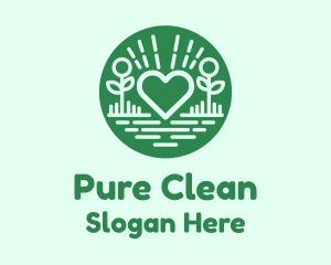 Cleanser - Love Heart Garden logo design