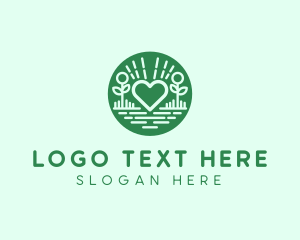 Tree - Love Heart Garden logo design