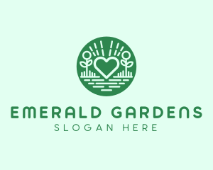 Love Heart Garden logo design