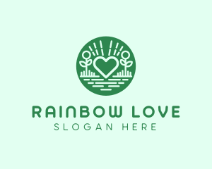 Love Heart Garden logo design