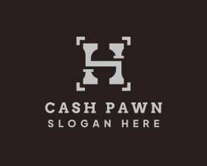 Pawn - Chess Pawn Strategy Letter H logo design