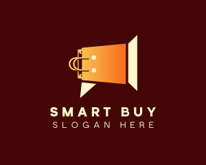 Buy - Shopping Bag Megaphone Sale logo design