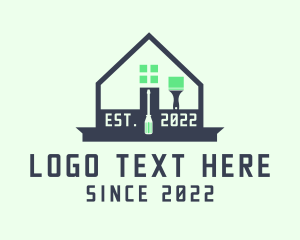 Worker - Home Renovation Tools logo design