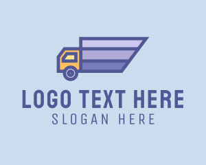 Fast Delivery - Speedy Truck Courier logo design