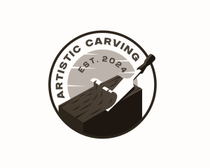 Carving - Chisel Woodwork Carpentry logo design