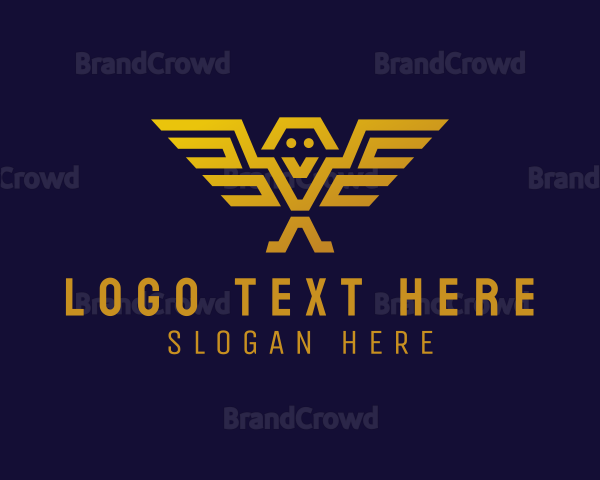 Modern Geometric Eagle Owl Logo
