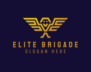 Brigade - Modern Geometric Eagle Owl logo design