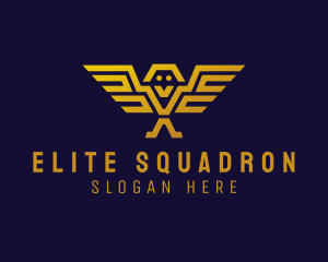 Squadron - Modern Geometric Eagle Owl logo design
