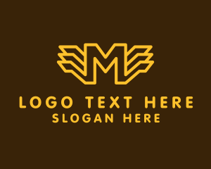 Generic Outline Wing Letter M Logo