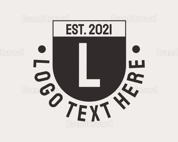 Black Retro Letter Logo