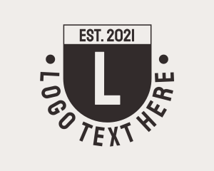 Letter - Black Retro Letter logo design