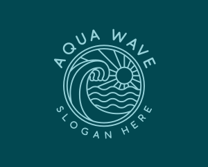 Sea Surfer Waves logo design