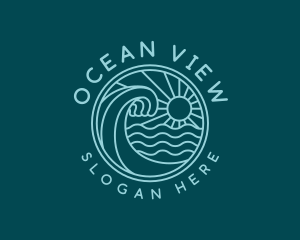 Sea Surfer Waves logo design