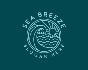 Sea Surfer Waves logo design