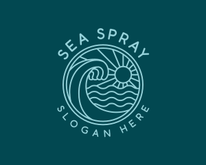 Sea Surfer Waves logo design