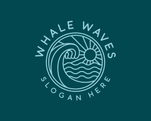 Sea Surfer Waves logo design