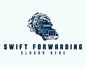 Smoke Forwarding Truck logo design