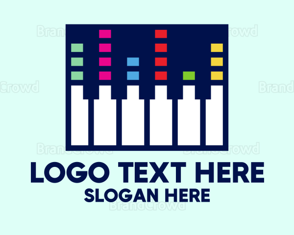 Electronic Piano Keyboard Logo