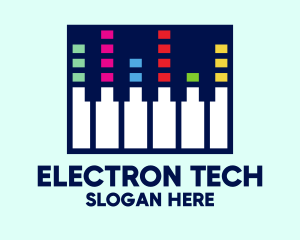 Electronic Piano Keyboard logo design