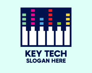 Electronic Piano Keyboard logo design