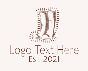 Shoe Shop - Retro Rain Boots logo design