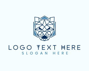 Geometric - Wild Wolf Dog logo design