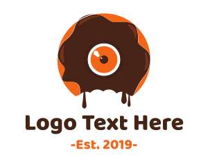 Cake - Eyeball Donut Monster logo design