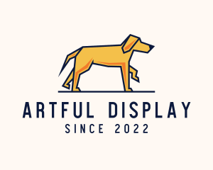 Walking Pet Dog logo design